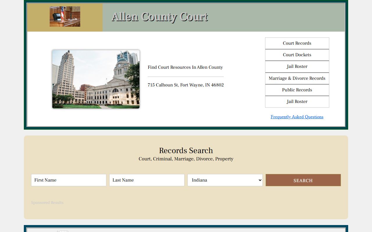 Allen County Court Records Search for Allen County DUI Records