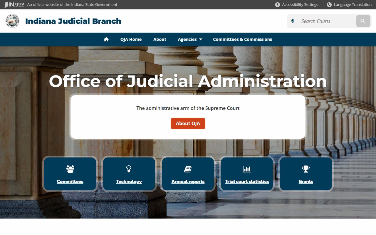 Indiana Office of Judicial Administration overseeing DUI court records systems